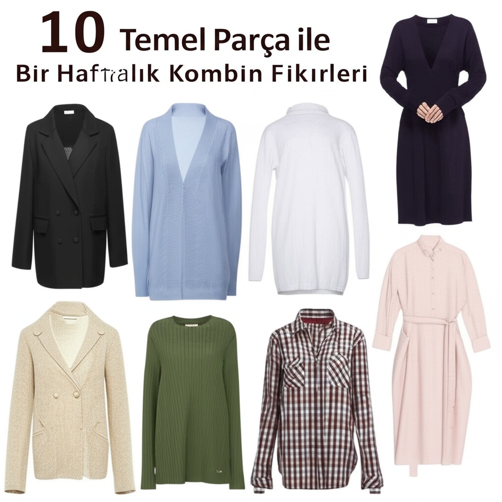 10 Temel Parça ile Bir Haftalık Kombin Fikirleri